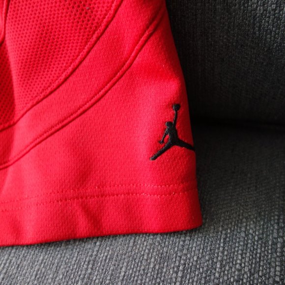 Jordan Red Long Basketball Shorts Size S - Picture 4 of 6